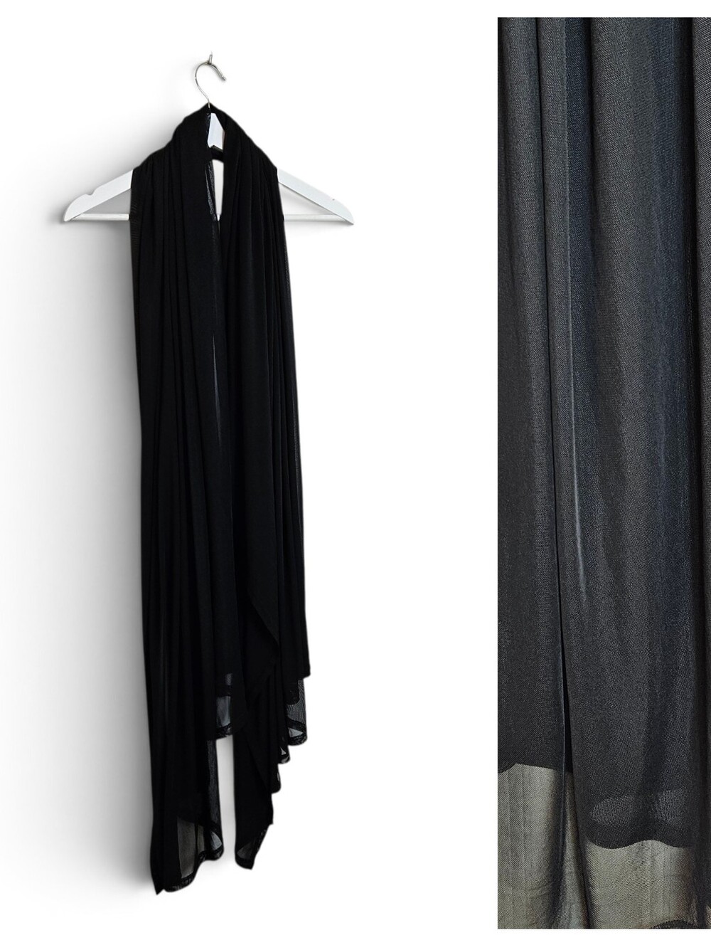 Torrid Wrap One Size Multi-Way Convertible Sheer Mesh Cardigan Coverup Black Top